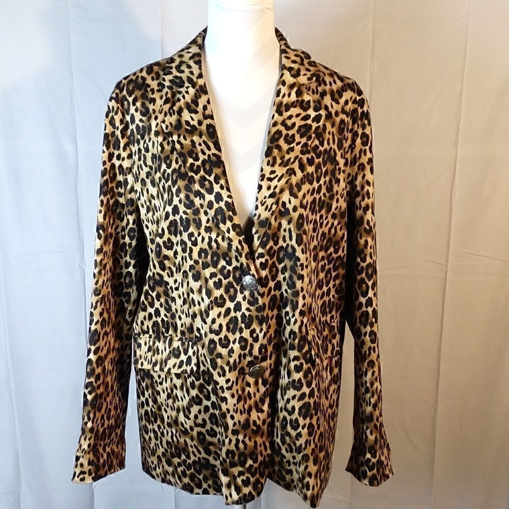 Lucky & Blessed Leopard Print Blazer